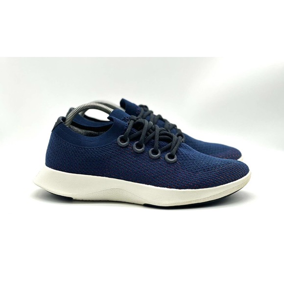 Allbirds Shoes Women Size 10.5 Tree Dasher TD Blue Black Red Running Sneakers - Picture 1 of 7